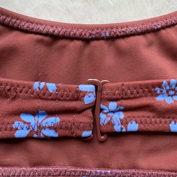 Pacsun Eco Brown & Blue California Scoop High Cut Bikini - Picture 10 of 11